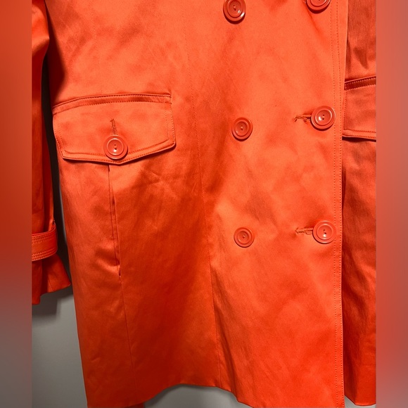 JOAN Rivers ORANGE Trench Coat WOMEN L - Picture 10 of 15